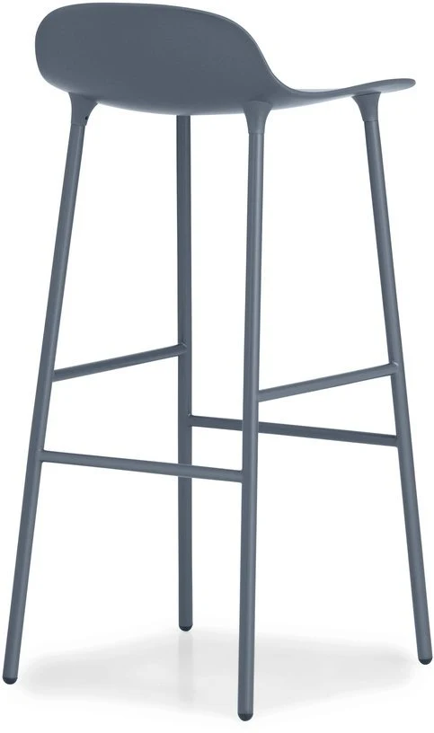 Tabouret de bar en acier et pp bleu 75 cm Form - Normann Copenhagen