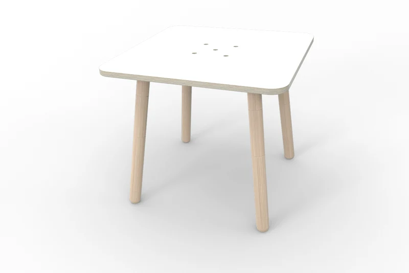 Pure Position growing table square Kindertisch Reinweiss