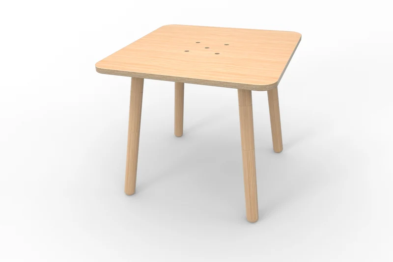 Pure Position growing table square Kindertisch Reinweiss