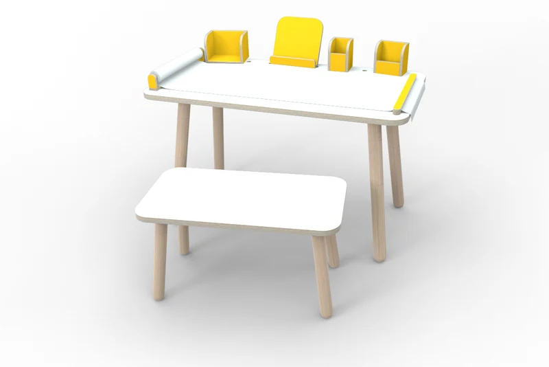 Pure Position growing table Komplettset mit Sitzbank Maigrün