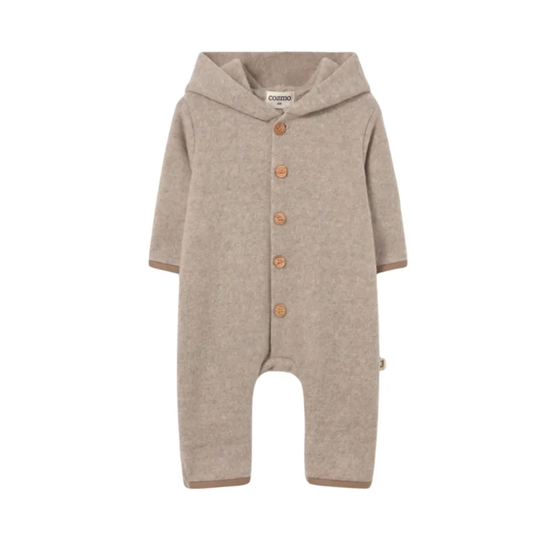 JADE SOFT BAMBOO BABY BEARSUIT - STONE