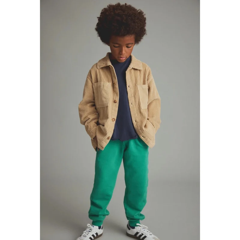 TADO BRUSHED FLEECE PANTS - GRASS
