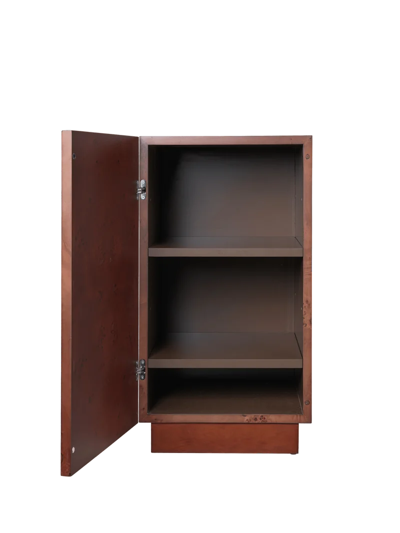 Table d'appoint en peuplier vernis teinté foncé 35 x 35 x 67 cm Burl - Ferm Living