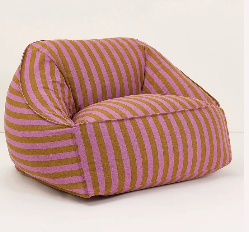 Nobodinoz Sitzsack-Sessel Ziggy Erwachsenengrösse Pink Curry gestreift