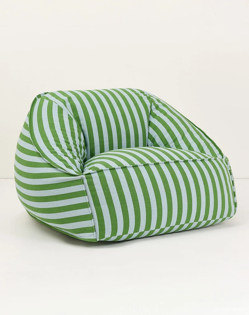 Nobodinoz Sitzsack-Sessel Ziggy Erwachsenengrösse Pink Curry gestreift