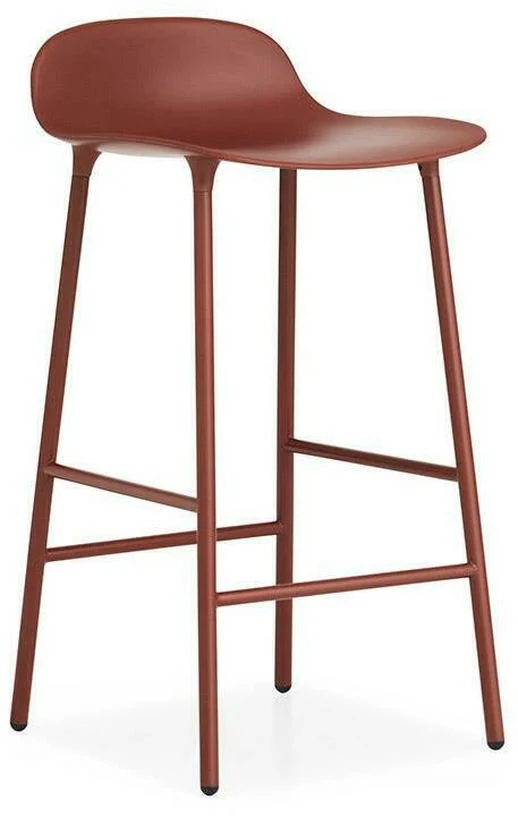 Tabouret de bar en acier et pp rouge 75 cm Form - Normann Copenhagen