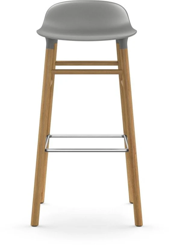 Tabouret de bar en chêne naturel et pp gris 75 cm Form - Normann Copenhagen