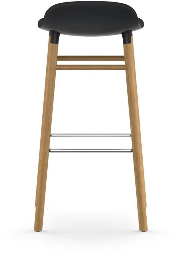 Tabouret de bar en chêne naturel et pp noir 75 cm Form - Normann Copenhagen