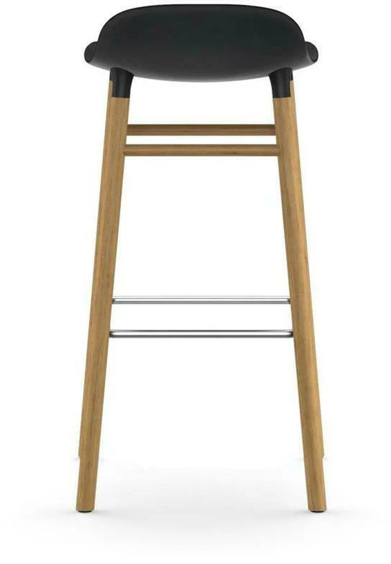Tabouret de bar en chêne naturel et pp noir 75 cm Form - Normann Copenhagen