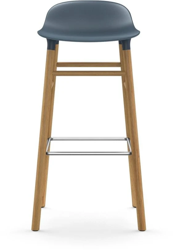 Tabouret de bar en chêne naturel et pp bleu 75 cm Form - Normann Copenhagen
