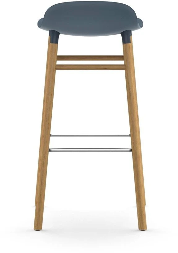 Tabouret de bar en chêne naturel et pp bleu 75 cm Form - Normann Copenhagen