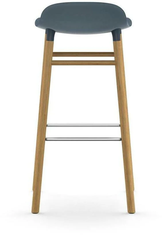 Tabouret de bar en chêne naturel et pp bleu 75 cm Form - Normann Copenhagen