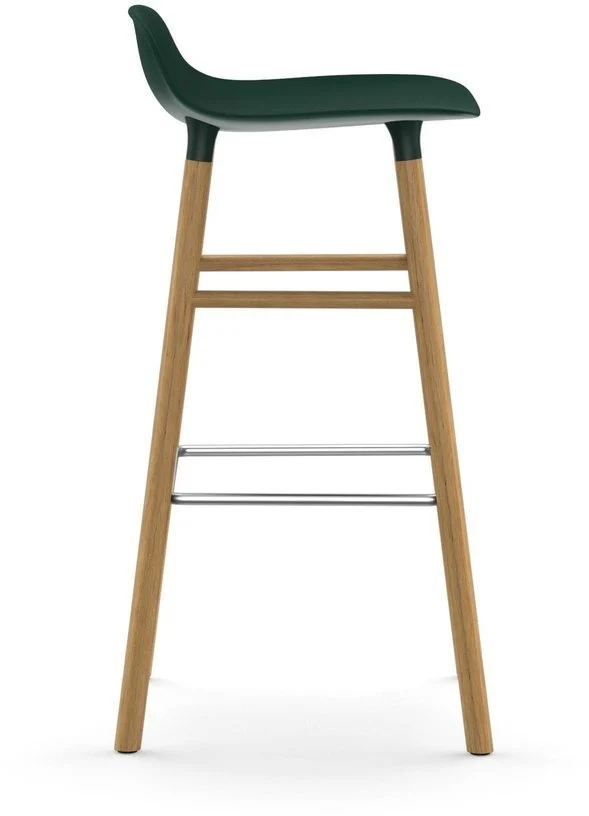 Tabouret de bar en chêne naturel et pp vert 75 cm Form - Normann Copenhagen
