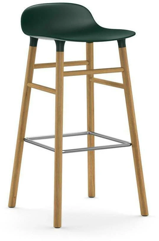 Tabouret de bar en chêne naturel et pp vert 75 cm Form - Normann Copenhagen