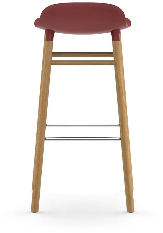 Tabouret de bar en chêne naturel et pp rouge 75 cm Form - Normann Copenhagen