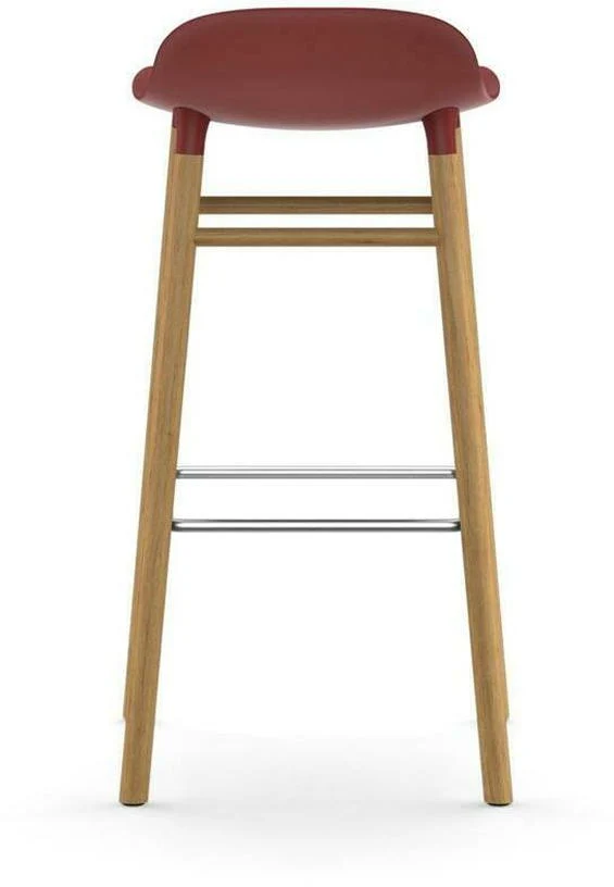Tabouret de bar en chêne naturel et pp rouge 75 cm Form - Normann Copenhagen