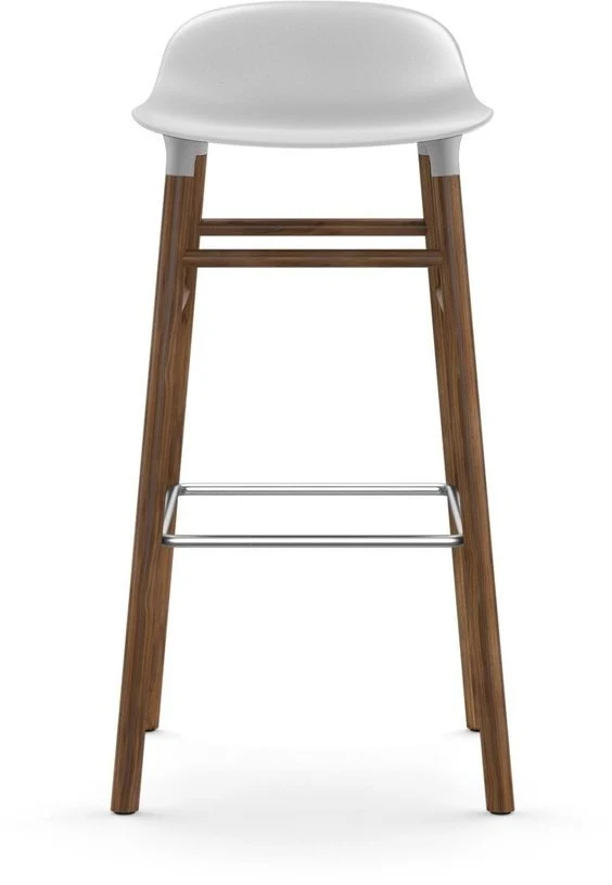 Tabouret de bar en noyer naturel et pp blanc 75 cm Form - Normann Copenhagen