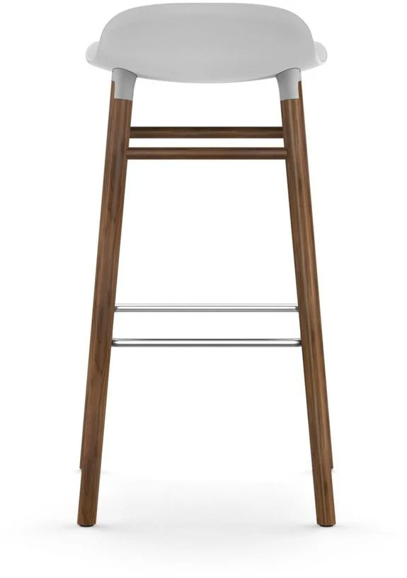Tabouret de bar en noyer naturel et pp blanc 75 cm Form - Normann Copenhagen