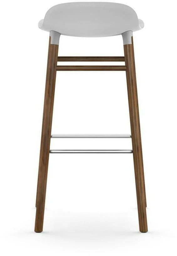 Tabouret de bar en noyer naturel et pp blanc 75 cm Form - Normann Copenhagen