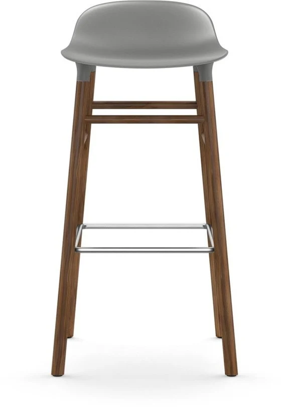 Tabouret de bar en noyer naturel et pp gris 75 cm Form - Normann Copenhagen