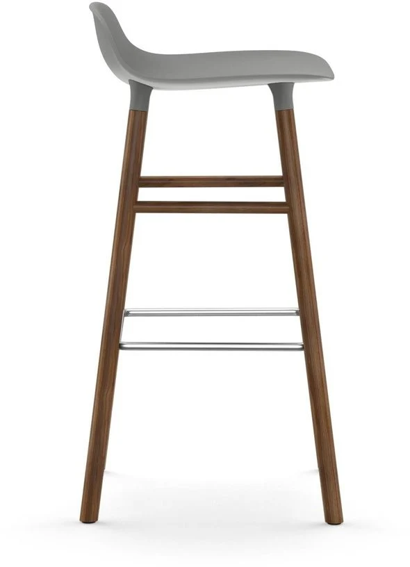 Tabouret de bar en noyer naturel et pp gris 75 cm Form - Normann Copenhagen