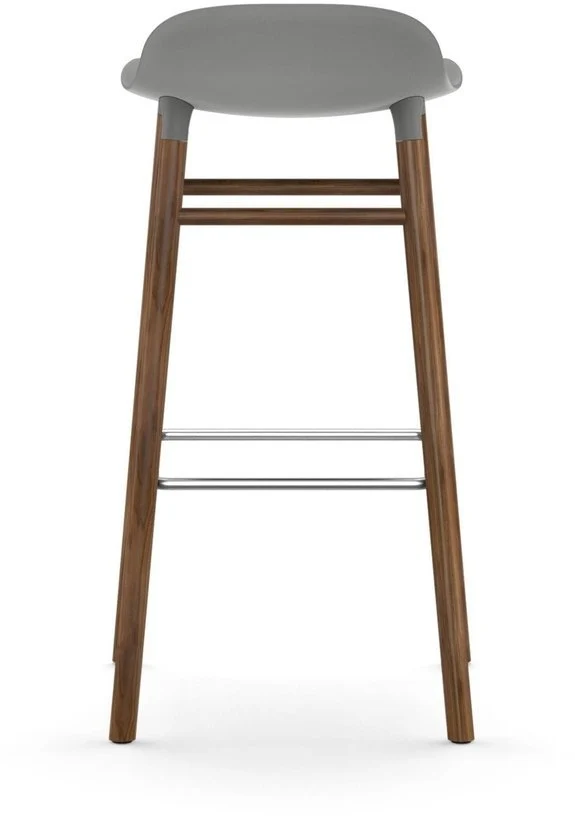 Tabouret de bar en noyer naturel et pp gris 75 cm Form - Normann Copenhagen