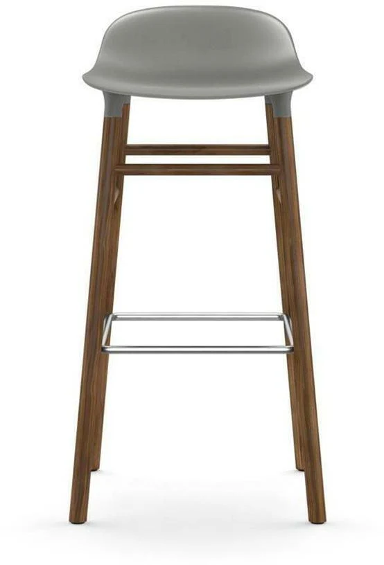 Tabouret de bar en noyer naturel et pp gris 75 cm Form - Normann Copenhagen