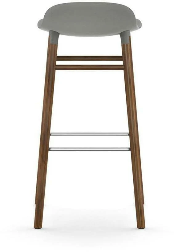 Tabouret de bar en noyer naturel et pp gris 75 cm Form - Normann Copenhagen