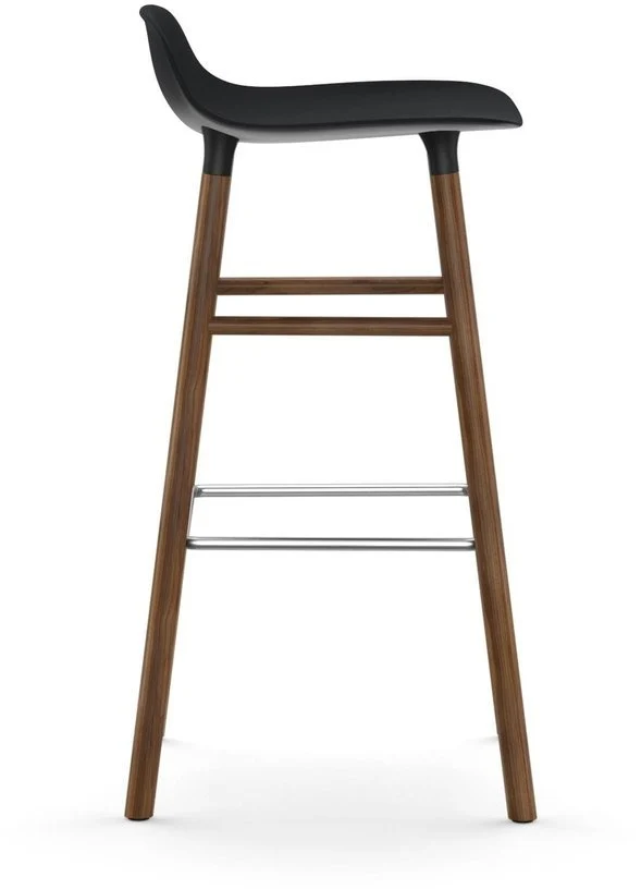 Tabouret de bar en noyer naturel et pp noir 75 cm Form - Normann Copenhagen