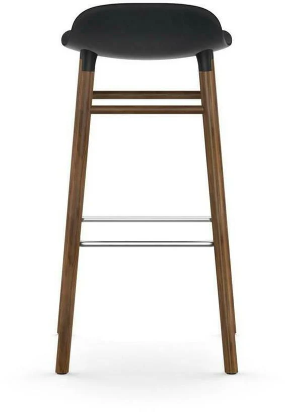 Tabouret de bar en noyer naturel et pp noir 75 cm Form - Normann Copenhagen