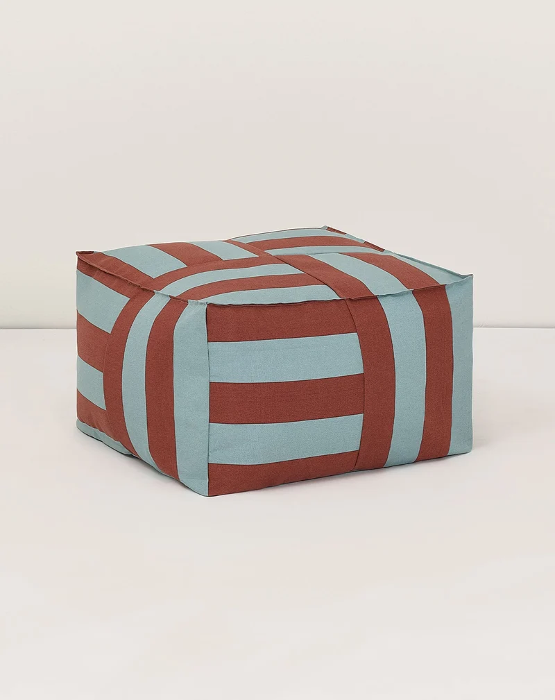 Nobodinoz Outdoor Sitzpouf Otto Erwachsenengrösse Gelb Pink gestreift