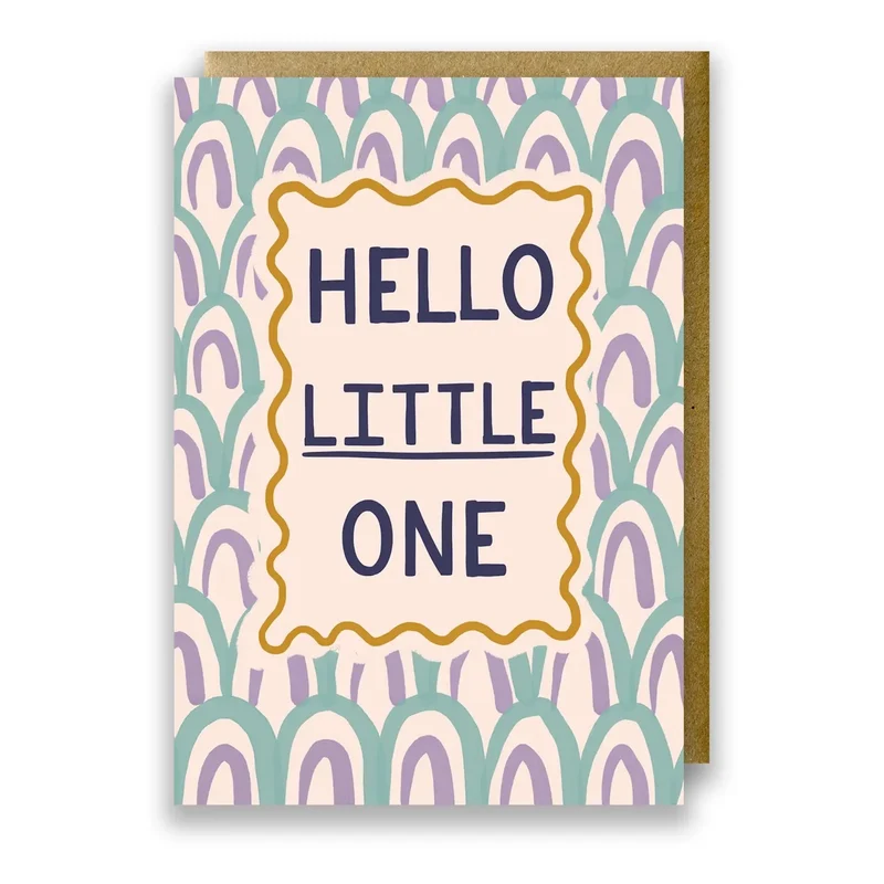 HELLO LITTLE ONE BLUE WAVE CARD