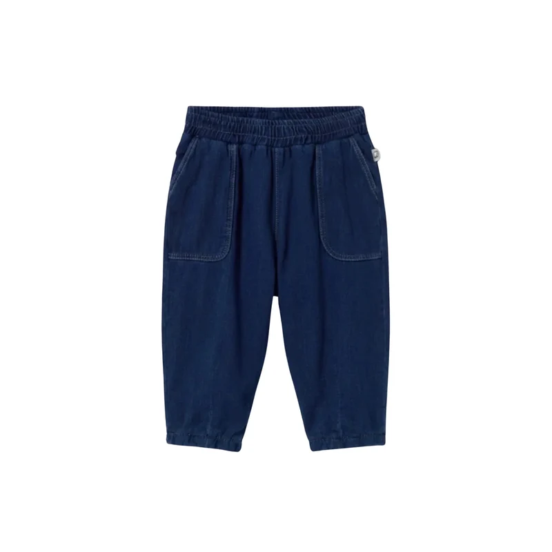 GALO HERRINGBONE TWILL DENIM PANTS - NAVY