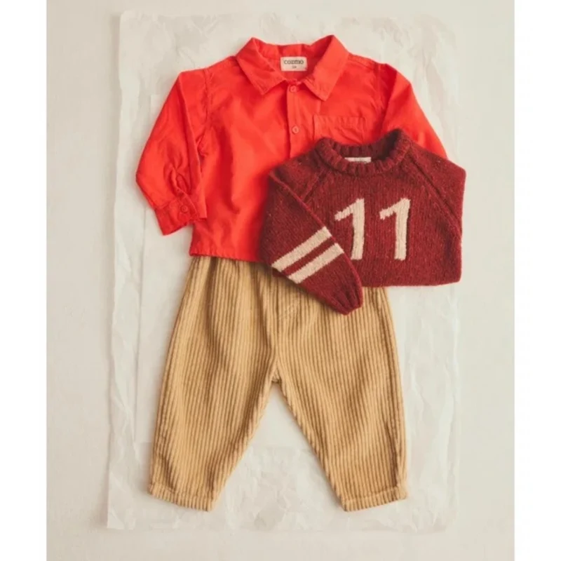 DUBLIN CORDUROY SHIRT - SPICY ORANGE