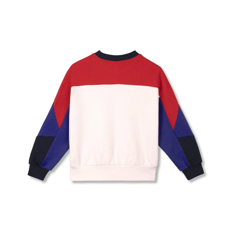 STUDIO SWEATER COTTON ECRU / INDIGO BLUE