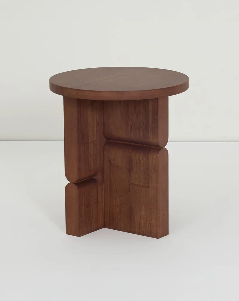 Nobodinoz Noon Hocker und Beistelltisch gebeiztes Holz