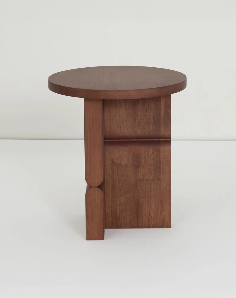 Nobodinoz Noon Hocker und Beistelltisch gebeiztes Holz