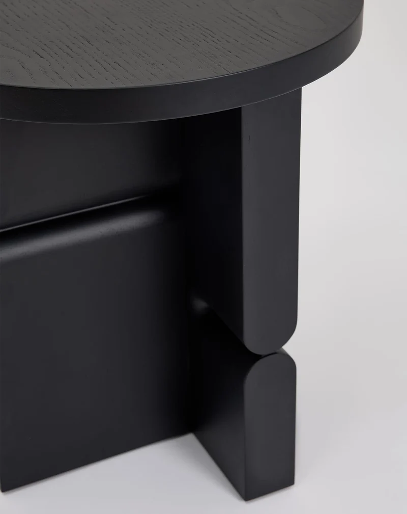 Nobodinoz Noon Hocker und Beistelltisch farbiges Holz Variante 0759
