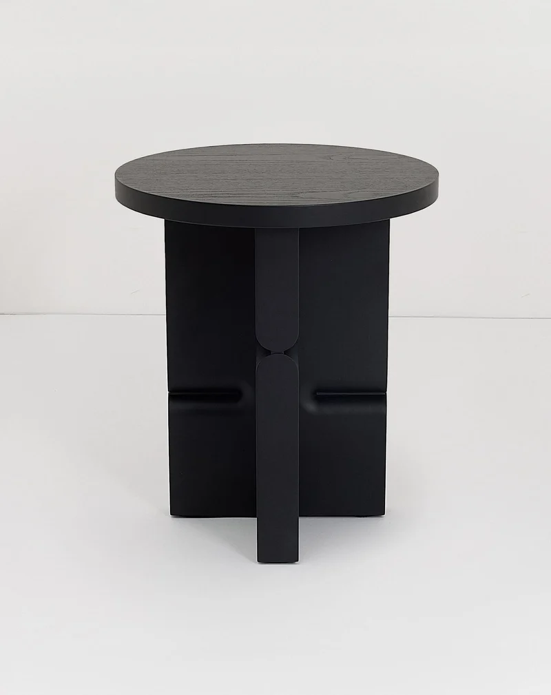 Nobodinoz Noon Hocker und Beistelltisch farbiges Holz Variante 0742