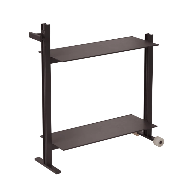 Meuble d'appoint en aluminium marron 24x74,5x77,5cm Museum trolley - String Furniture