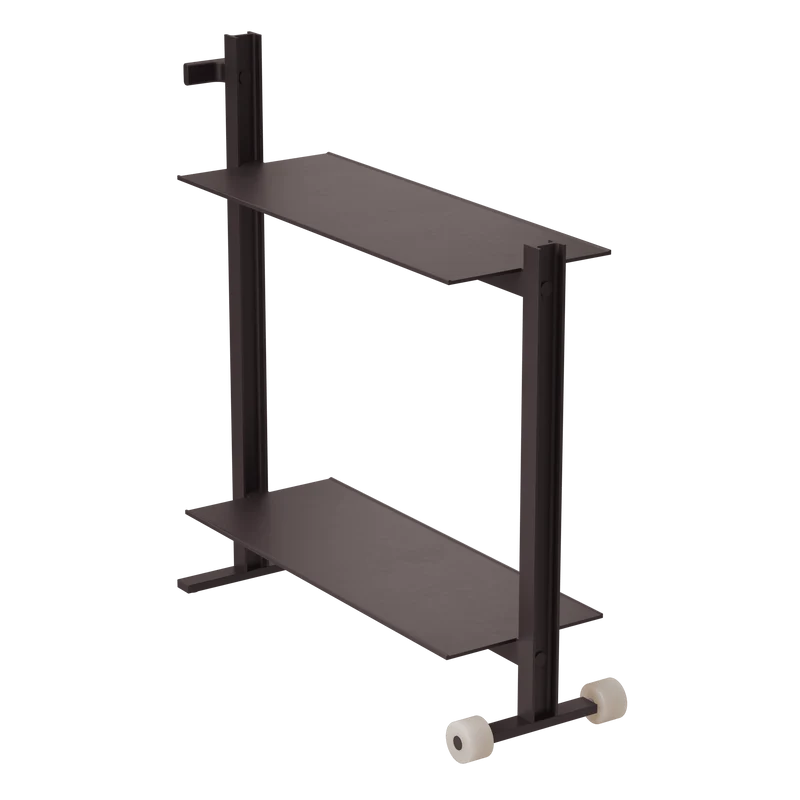 Meuble d'appoint en aluminium marron 24x74,5x77,5cm Museum trolley - String Furniture