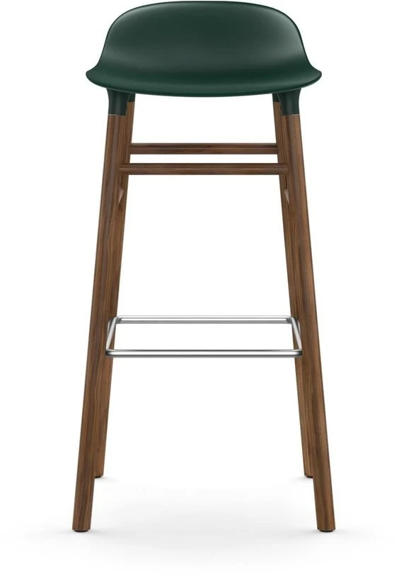 Tabouret de bar en noyer naturel et pp vert 75 cm Form - Normann Copenhagen