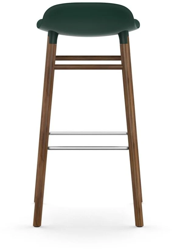 Tabouret de bar en noyer naturel et pp vert 75 cm Form - Normann Copenhagen