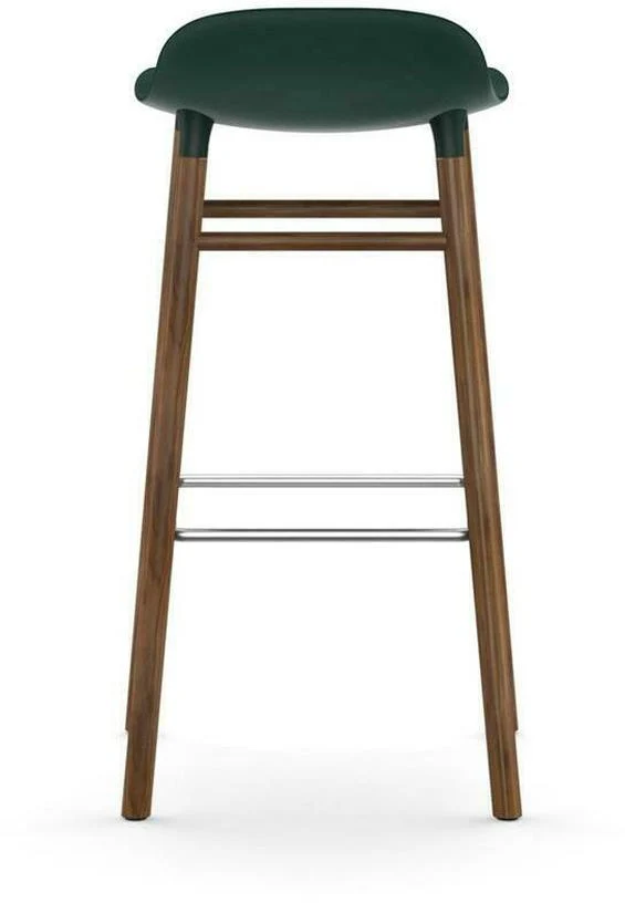 Tabouret de bar en noyer naturel et pp vert 75 cm Form - Normann Copenhagen