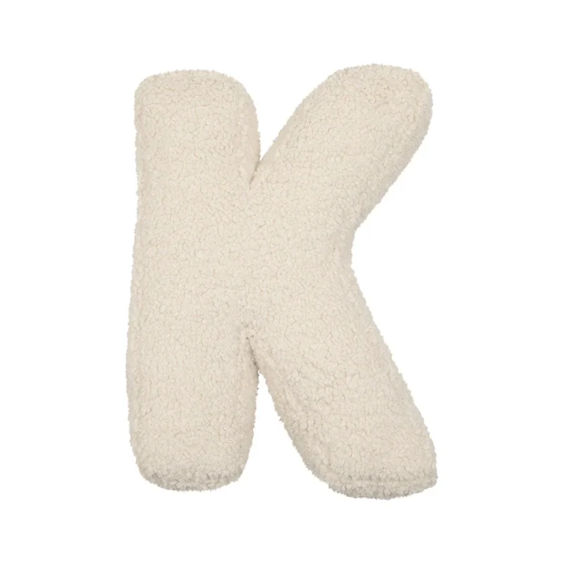 Betty's Home Buchstabenkissen K Creme Bouclé