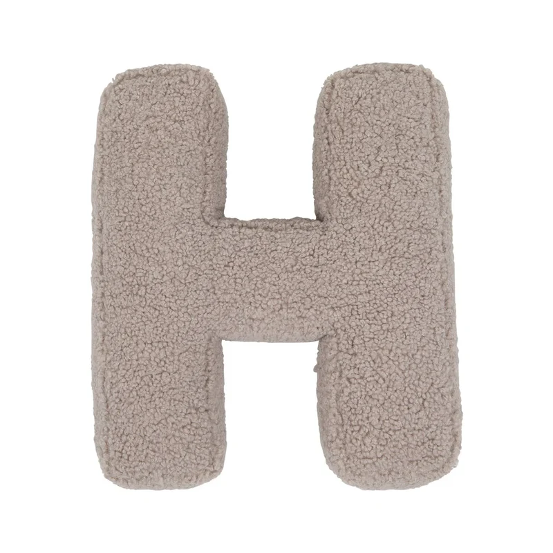 Betty's Home Buchstabenkissen H Mocha Bouclé