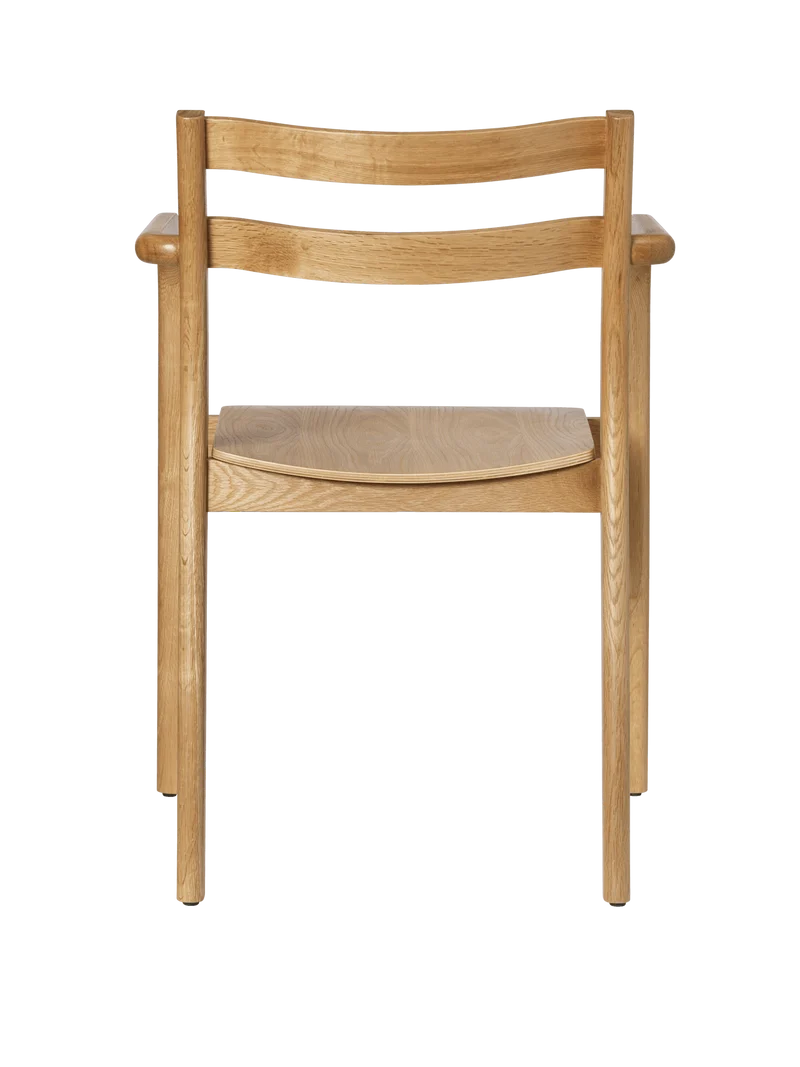 Chaise avec accoudoirs en chêne naturel vernis Boda - Ferm Living