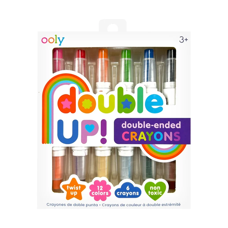 6 DOUBLE-ENDED TWIST UP CRAYONS (3 YEARS+)