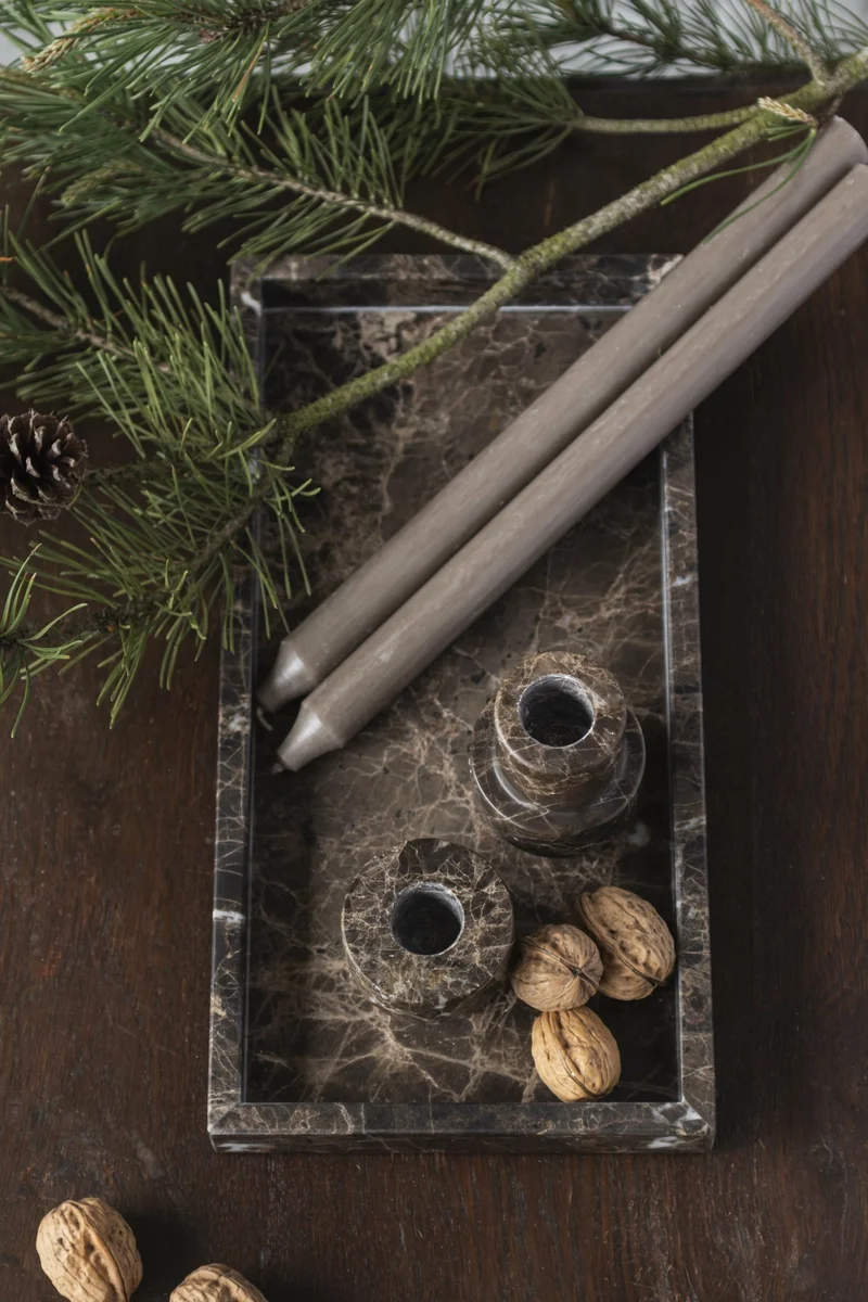 Plateau décoratif en marbre marron Marble - Mette Ditmer