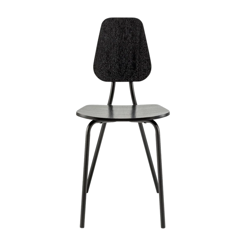Chaise en chêne plaqué noir Hoya - Emko